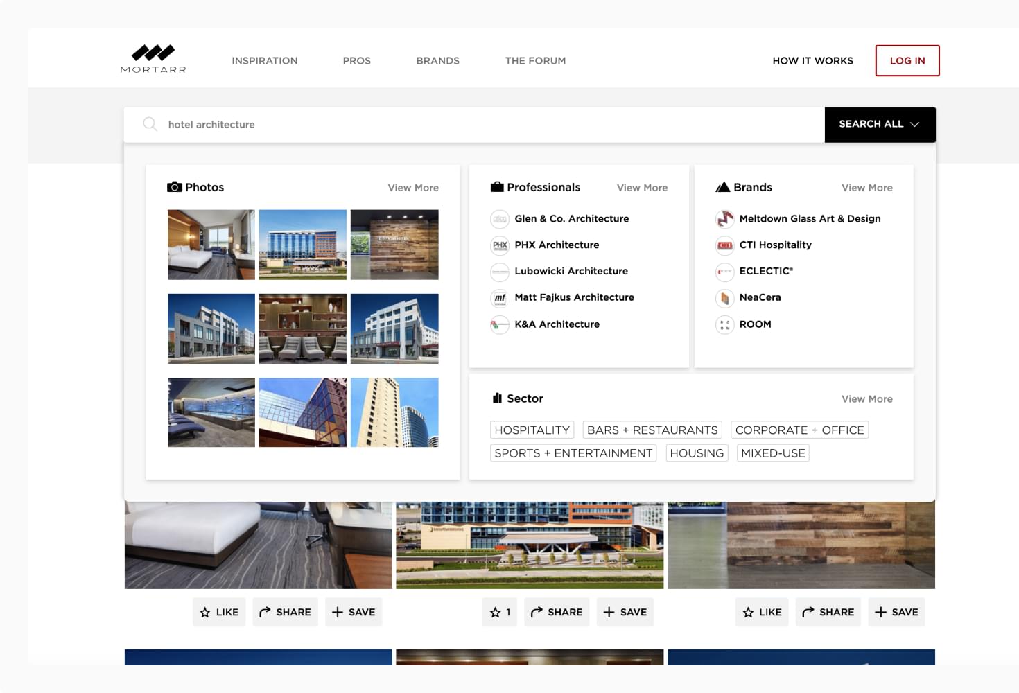 Online search-based marketing for construction companies, marketing for architecture firms, interior design marketing and products in the commercial industry.